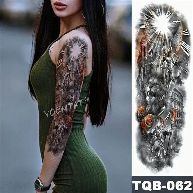 Full Arm Tribal Tattoo