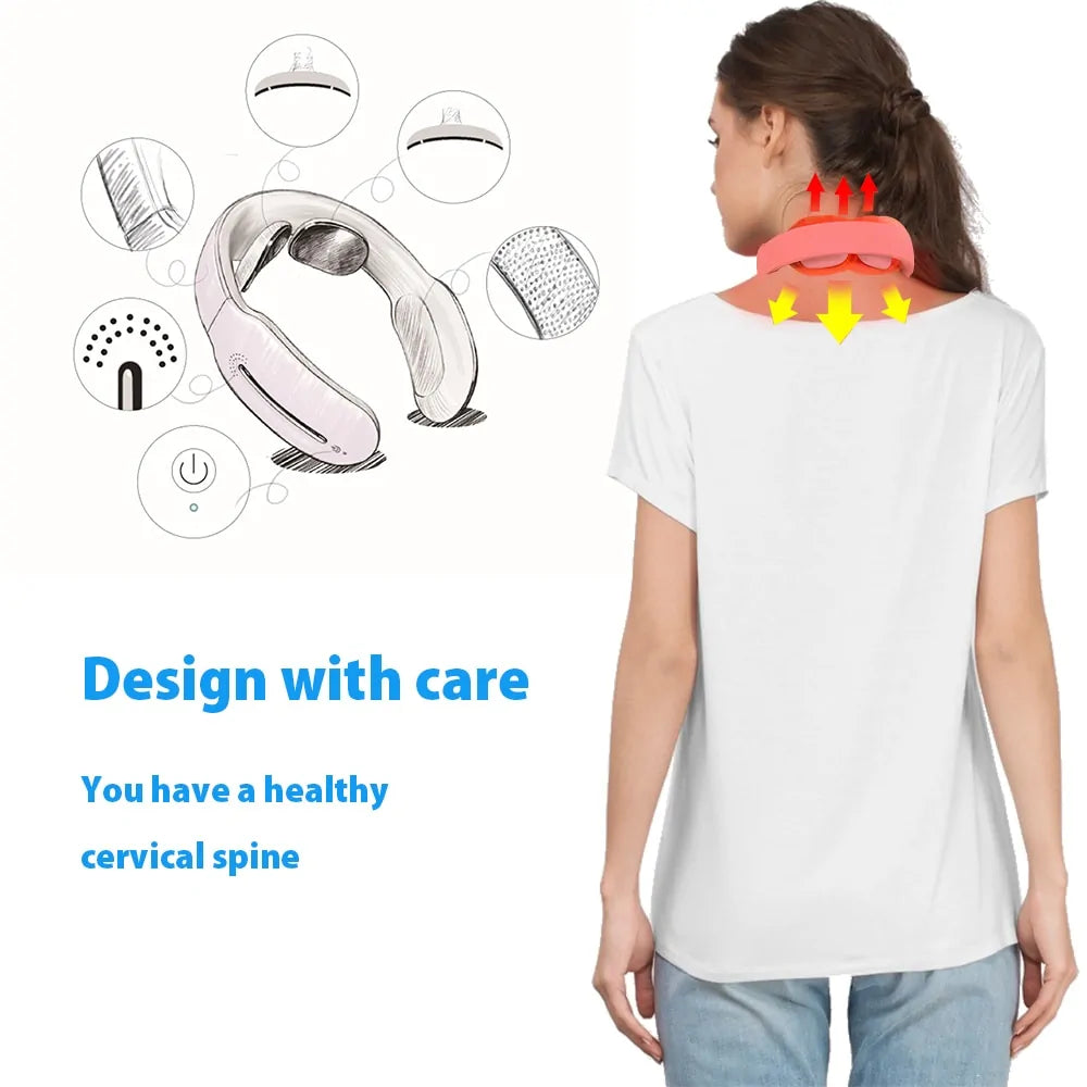 Smart Electric Neck and Shoulder Massager with Magnetic Therapy