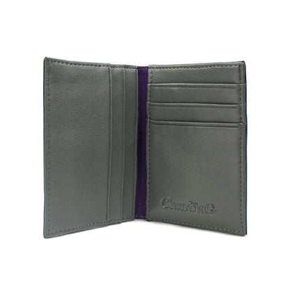 Micro Leather Wallet -Sapphire/Charcoal