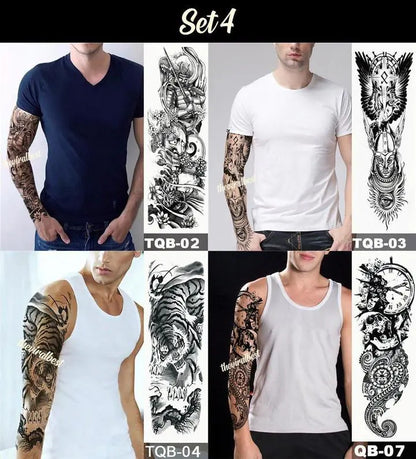 Waterproof Full Arm Sleeve Tattoo