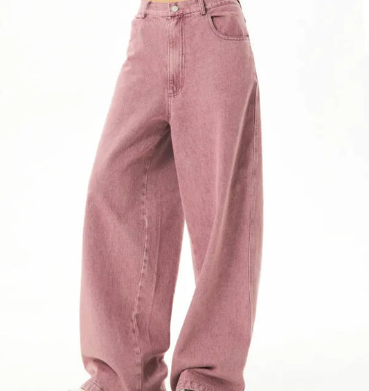 Retro High-Waisted Slimming Straight-Leg Pants