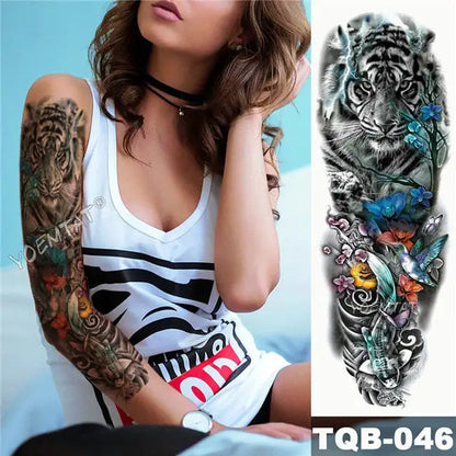 Full Arm Tribal Tattoo