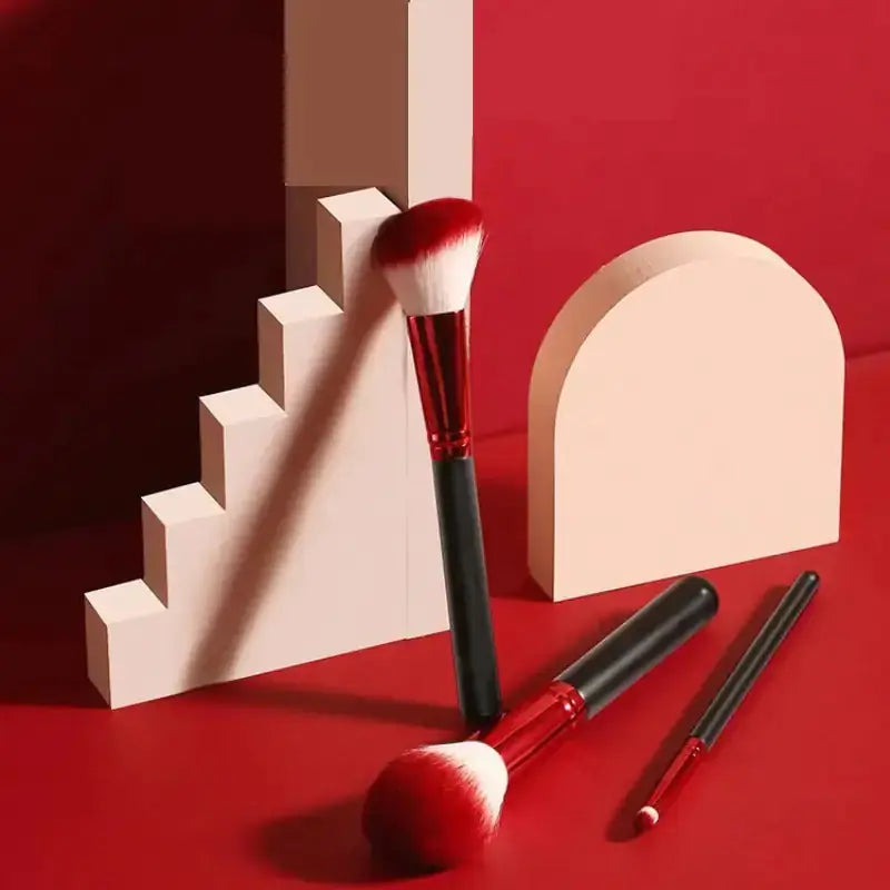 Belle&Rose™ Red Glamour Brush Set