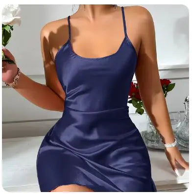 Women's Nightwear Silk Dress